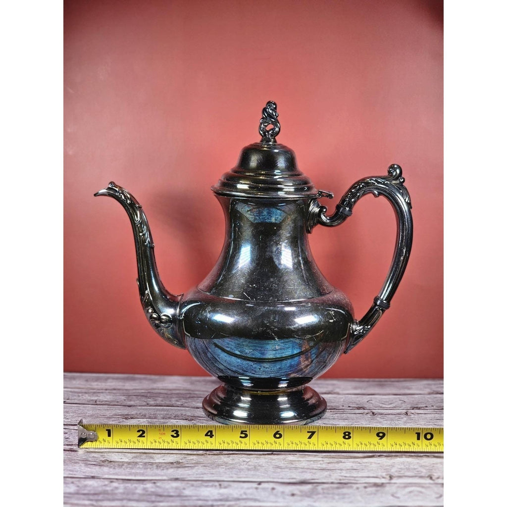 Vintage Oneida Silver Plated Teapot with Hinged Lid | 9" Classic Tea Server