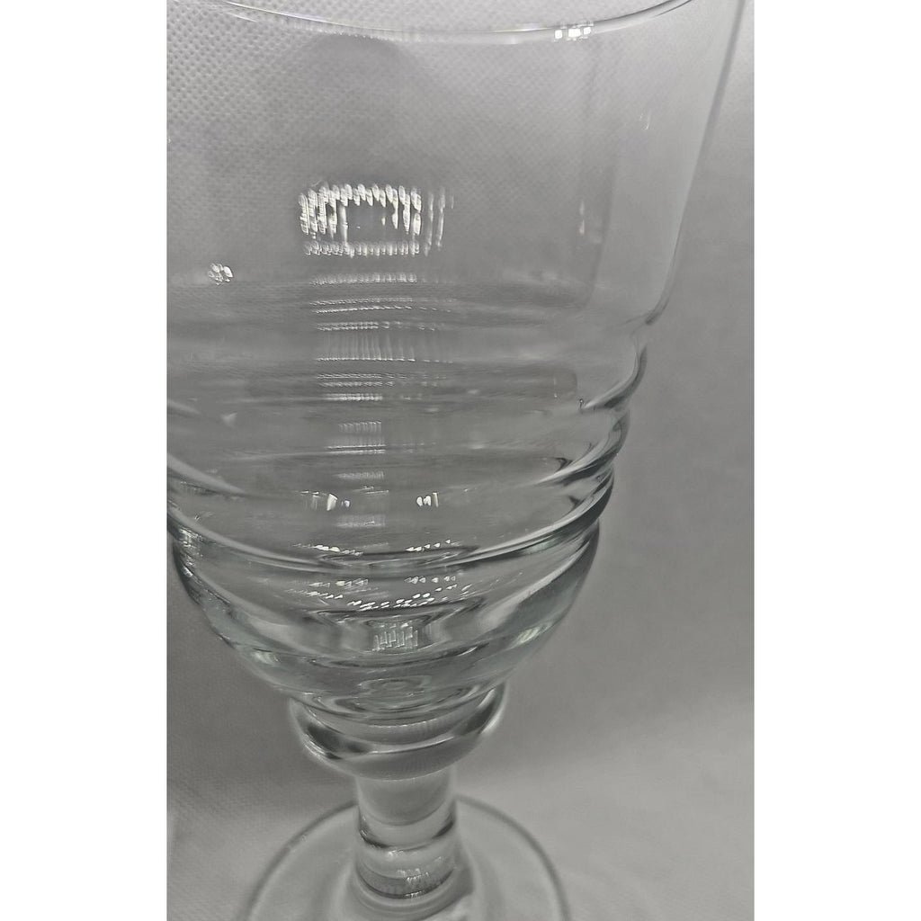 Libbey Sirrus Clear Goblet Ribbed Glass Water Wine Glass