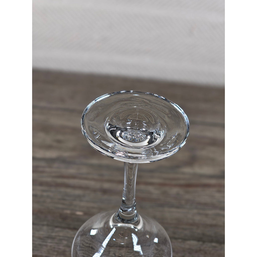 Vintage Clear Stemmed Wine Glass 8.5" Tall Classic Barware