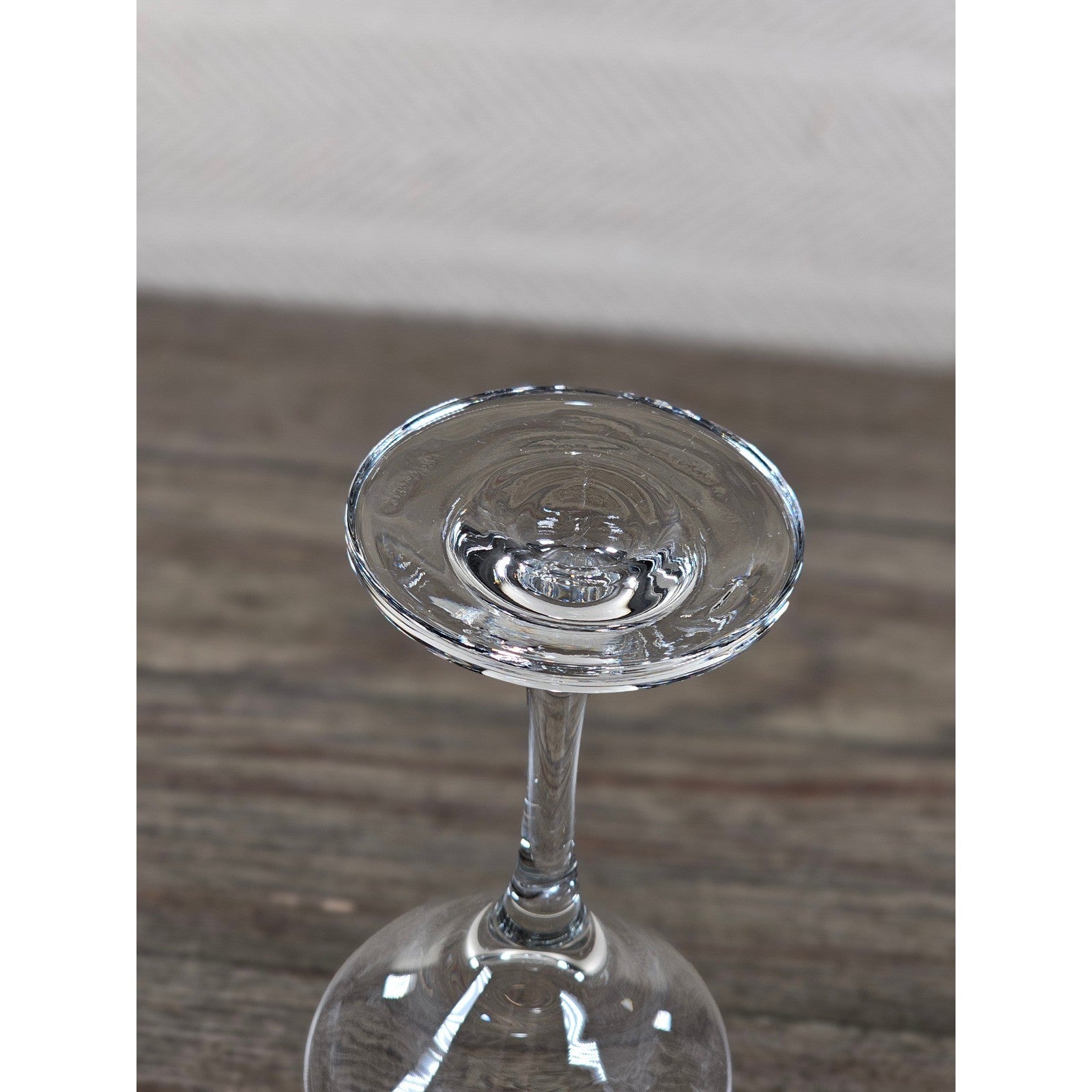 Vintage Clear Stemmed Wine Glass 8.5" Tall Classic Barware