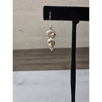 Vintage 925 Sterling Silver Citrine Drop Earrings Teardrop Dangle