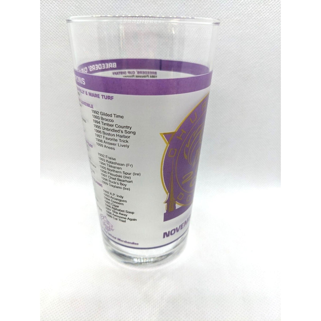 Breeders Cup 2000 Glass Churchill Downs Libbey Racing Glass