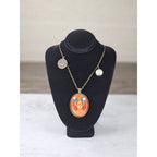 Vintage Aries Ram Pendant Necklace Zodiac Medallion Oval Charm