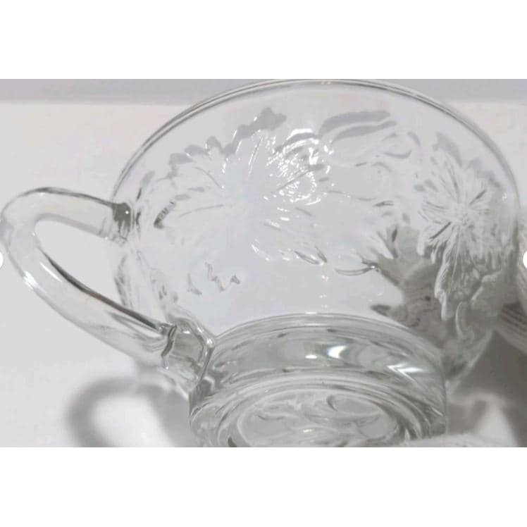 Princess House Fantasia Cup Poinsettia Crystal Pedestal Glass