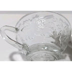 Princess House Fantasia Cup Poinsettia Crystal Pedestal Glass
