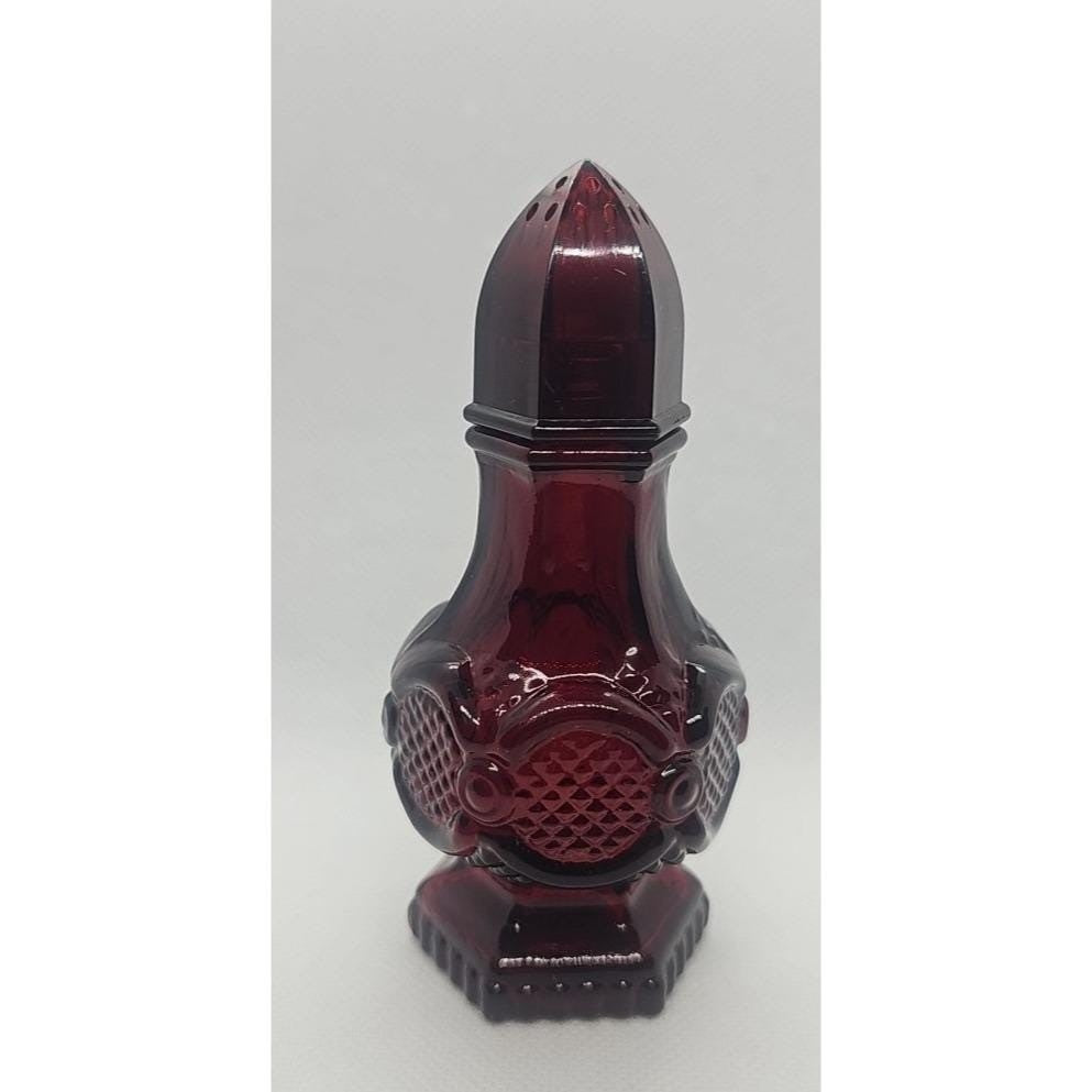 Avon Cape Cod Ruby Red Glass Shaker Bottle Vintage