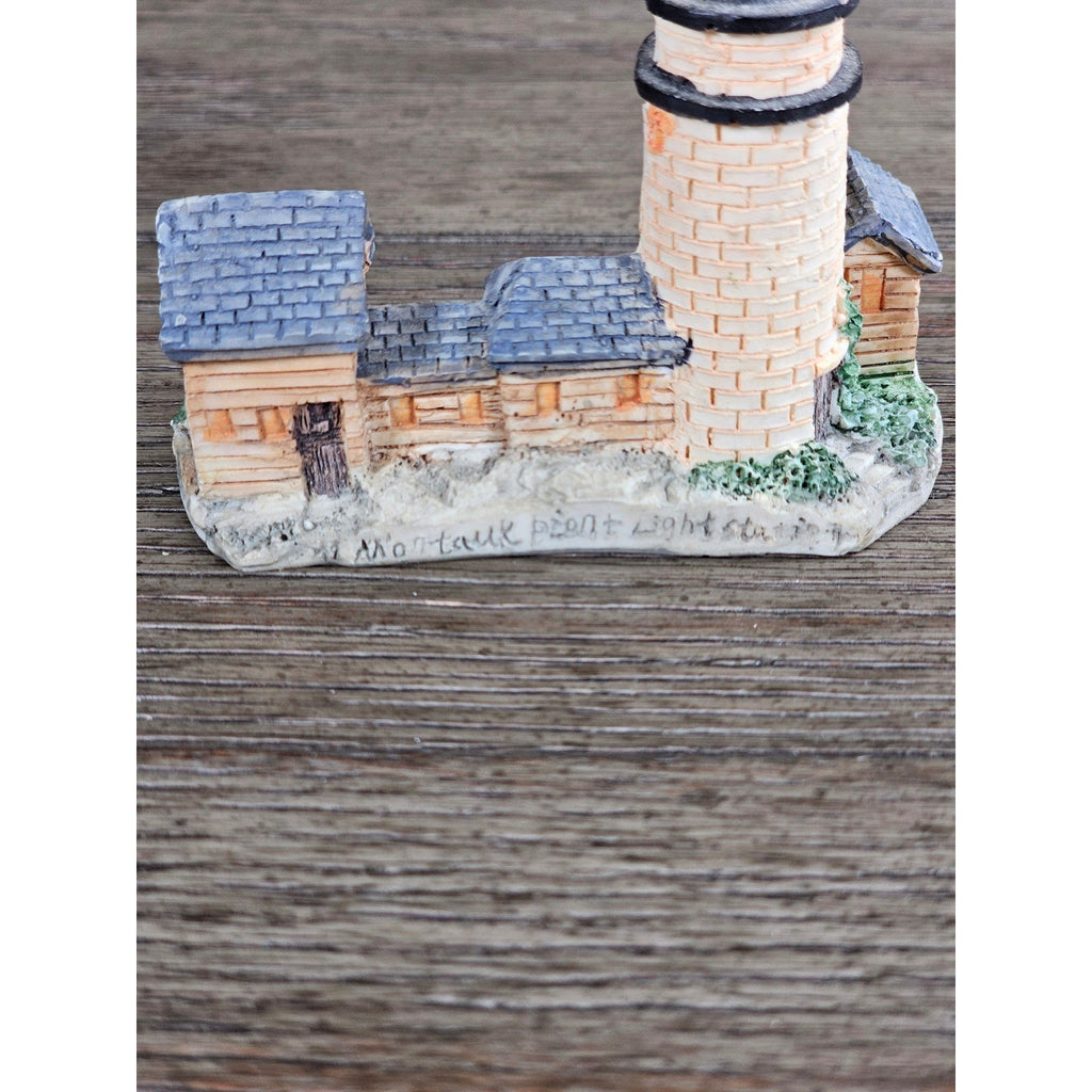 Montauk Point Lighthouse Resin Figurine Mini Coastal Nautical Decor
