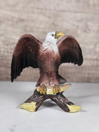 Vintage Bald Eagle Figurine – Majestic Resin Sculpture – 6¼” Tall