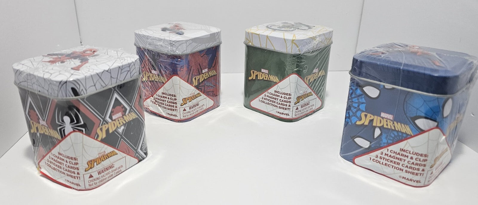 Lot of 4 Marvel Spider-Man Series 2 Charm Tins