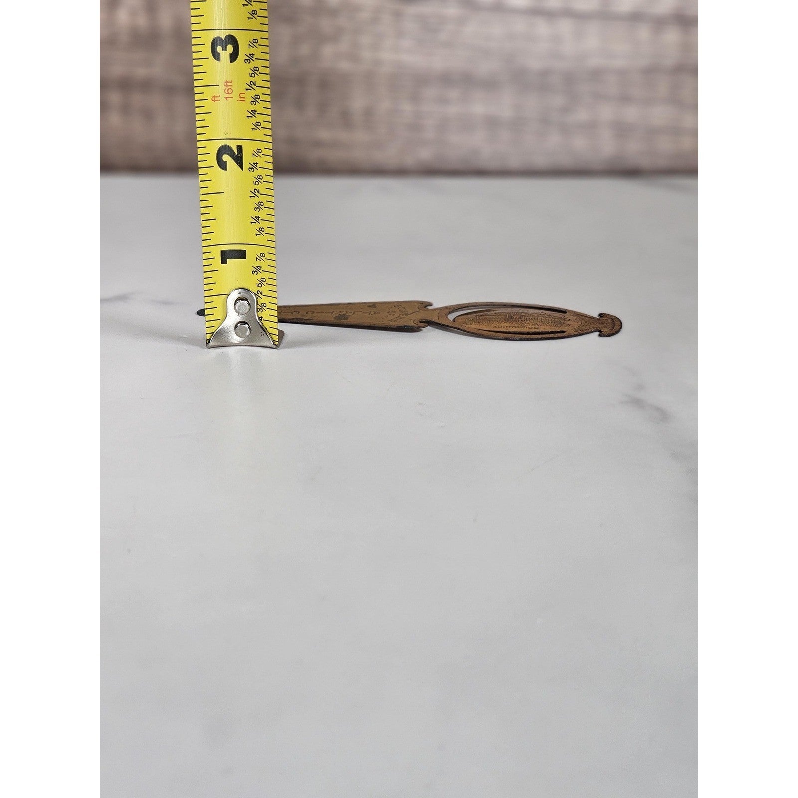 Atlantic City Bookmark Letter Opener Brass Souvenir