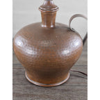 Vintage Hammered Copper Table Lamp 25" Rustic Mid Century Base