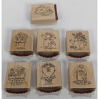 Vintage Stampin Up Nice Easy Notes Rubber Stamp Set 1996