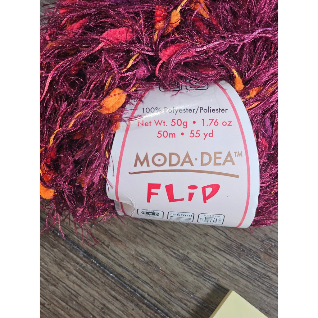Vintage Moda Fil Claret Eyelash Yarn Textured Novelty Skein 50g