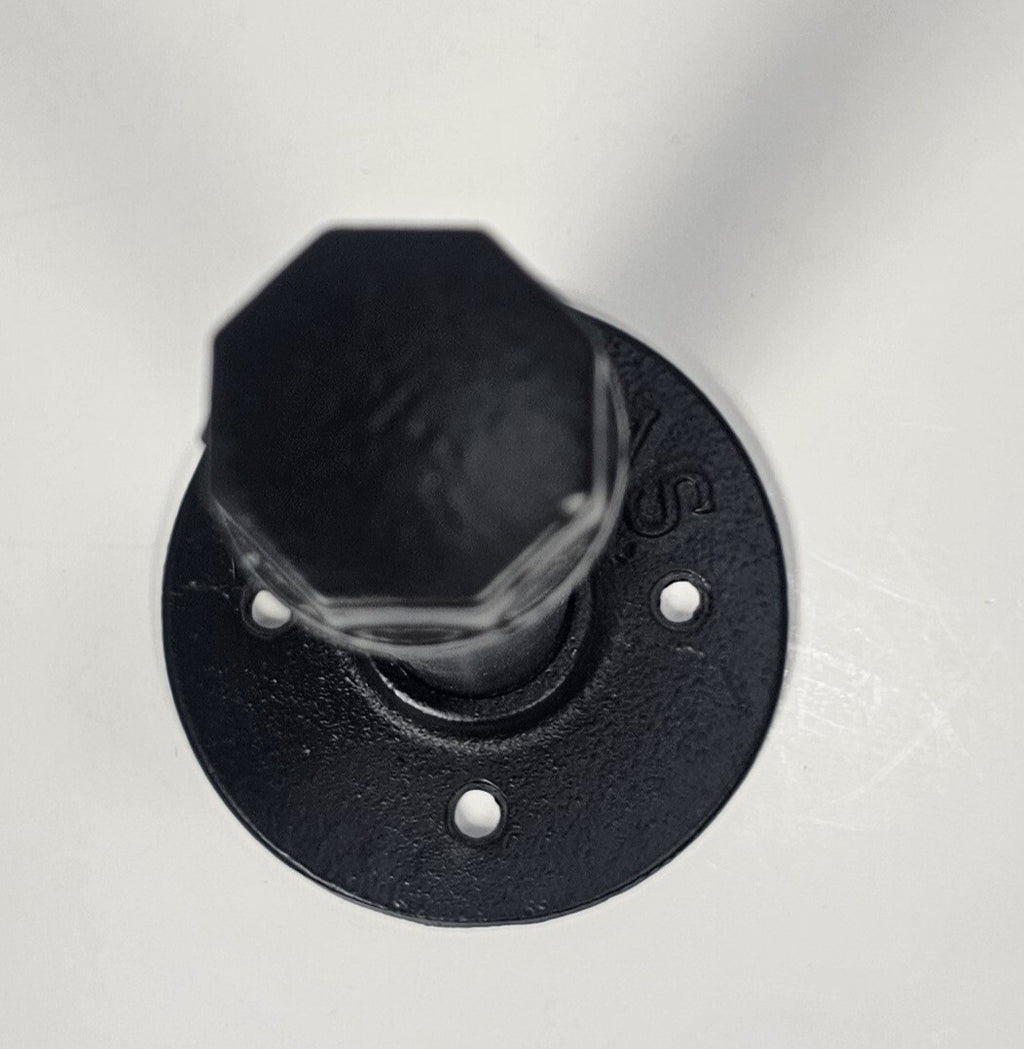 7" Black Industrial Pipe Shelf Bracket – Heavy-Duty Industrial Style