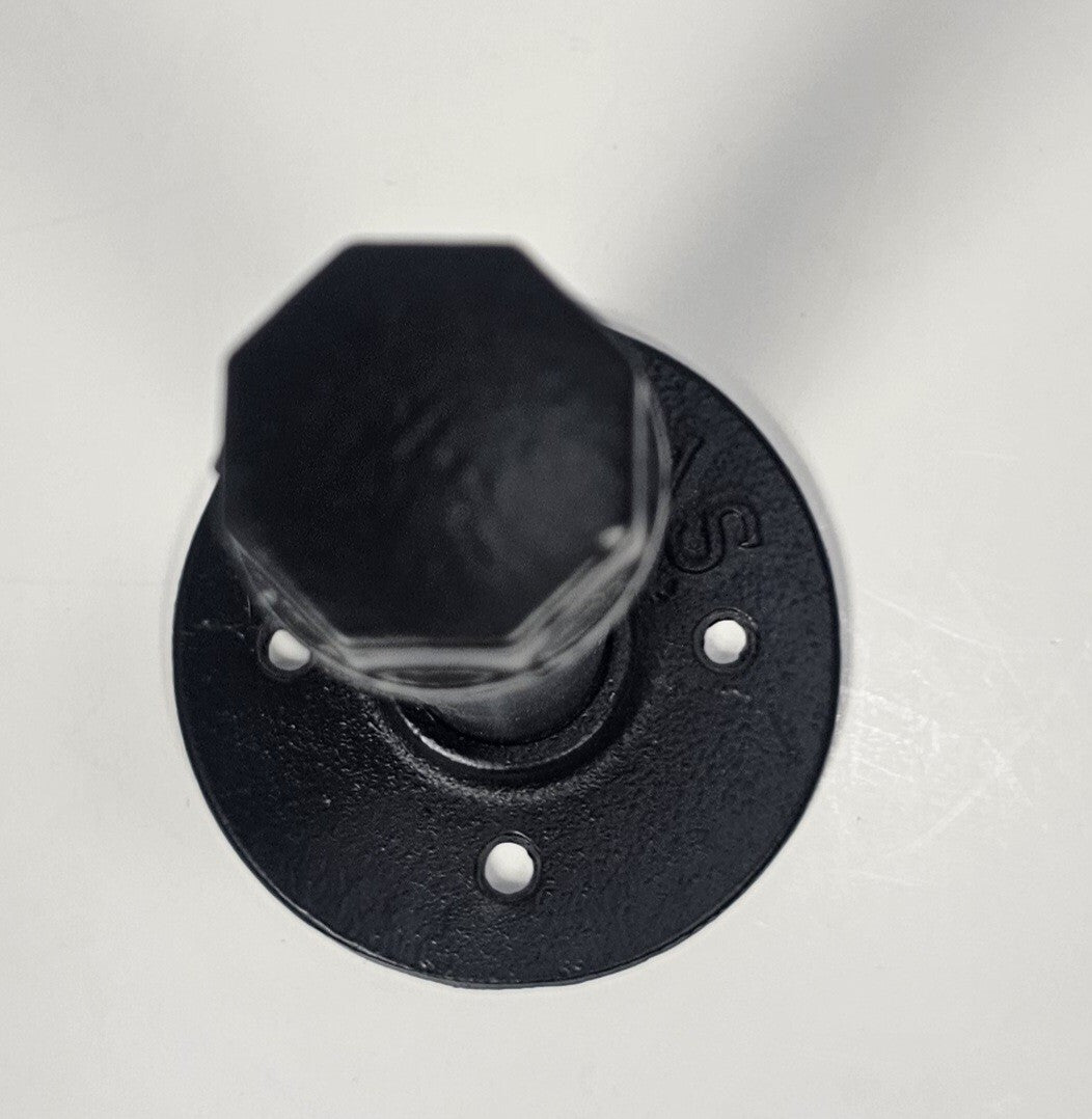 7" Black Industrial Pipe Shelf Bracket – Heavy-Duty Industrial Style