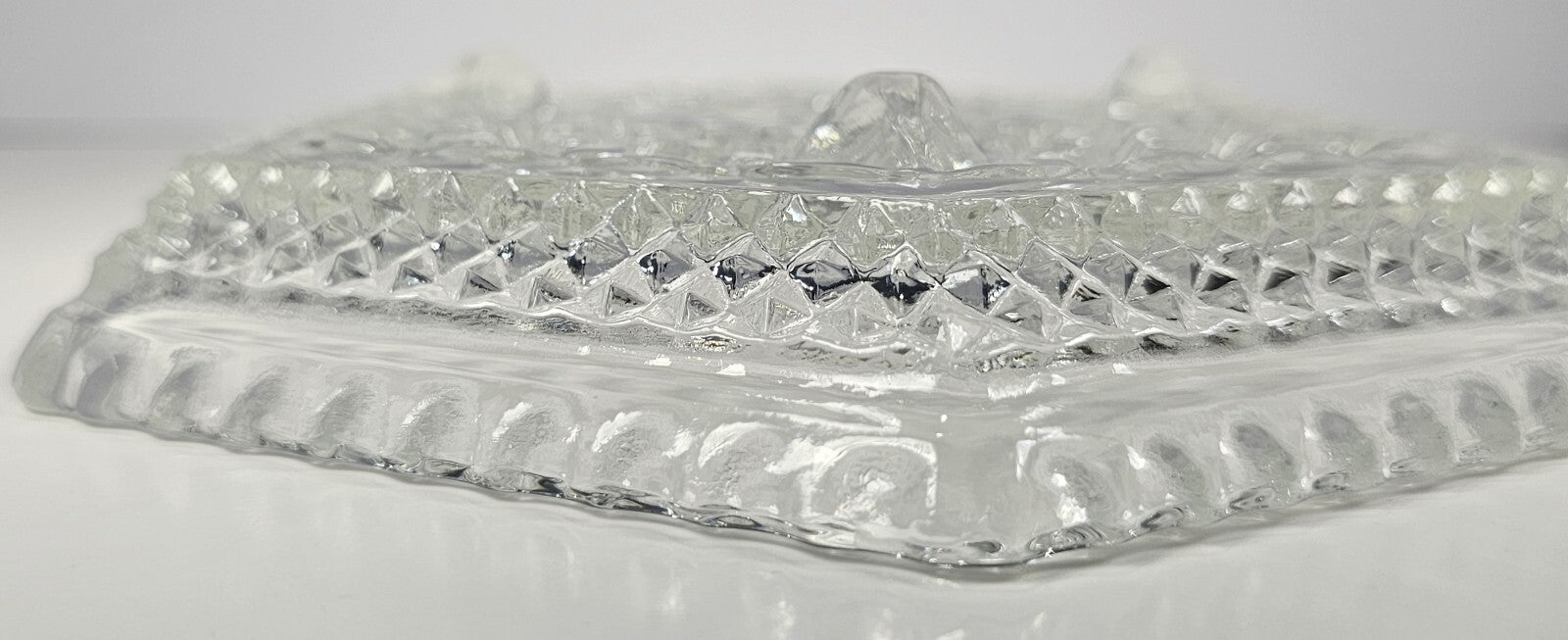 7.5" Vintage Anchor Hocking Wexford Footed Dish – Clear Pressed Glass