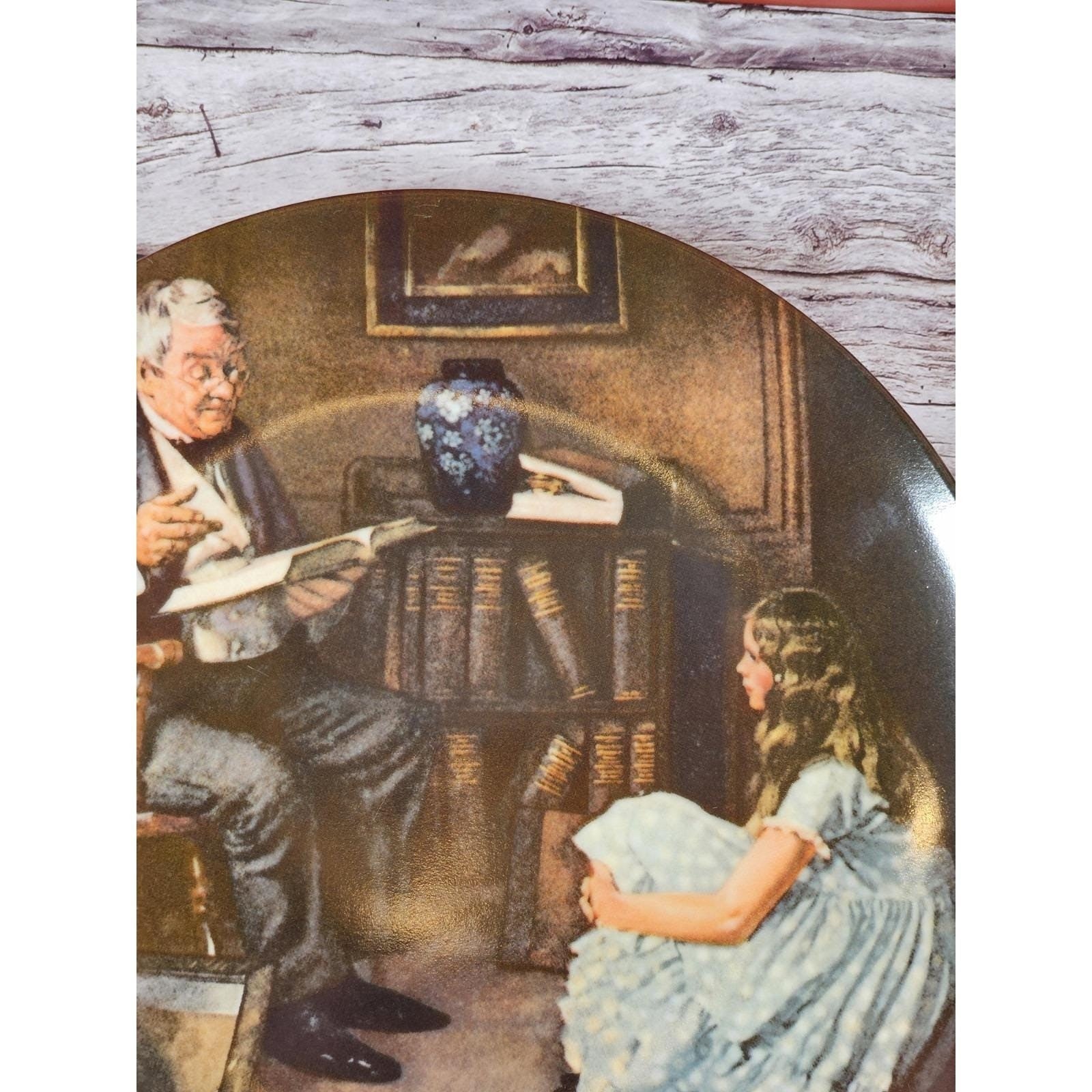 1984 Knowles Norman Rockwell The Storyteller Plate 8.5" Heritage
