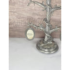 VTG Belk Pewter Rose Bush Family Cameo Photo Holder Display, 11.5" Project Piece