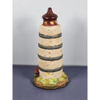 KS Collection Lighthouse Figurine Blue Stripe Nautical Decor