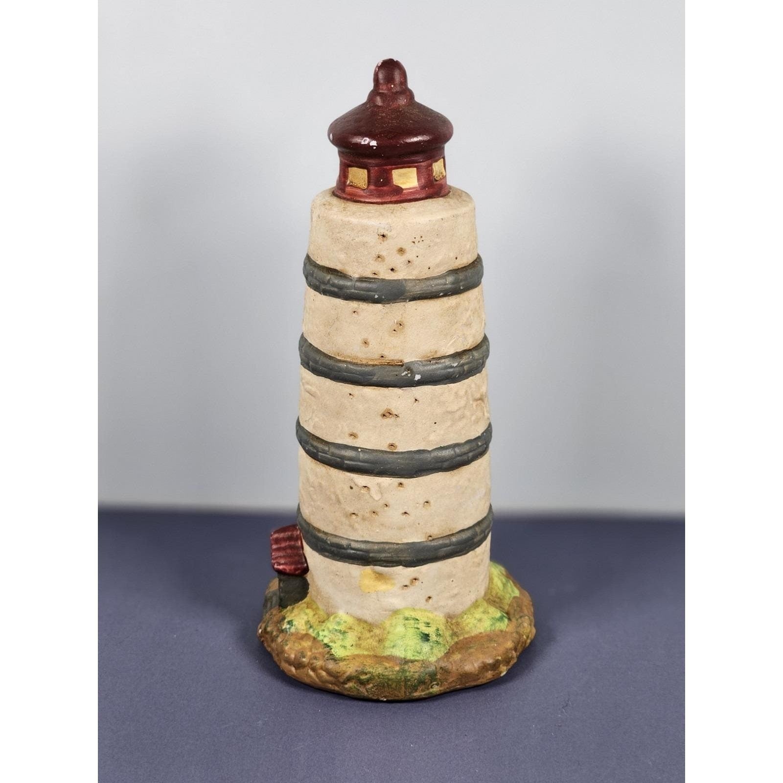 KS Collection Lighthouse Figurine Blue Stripe Nautical Decor