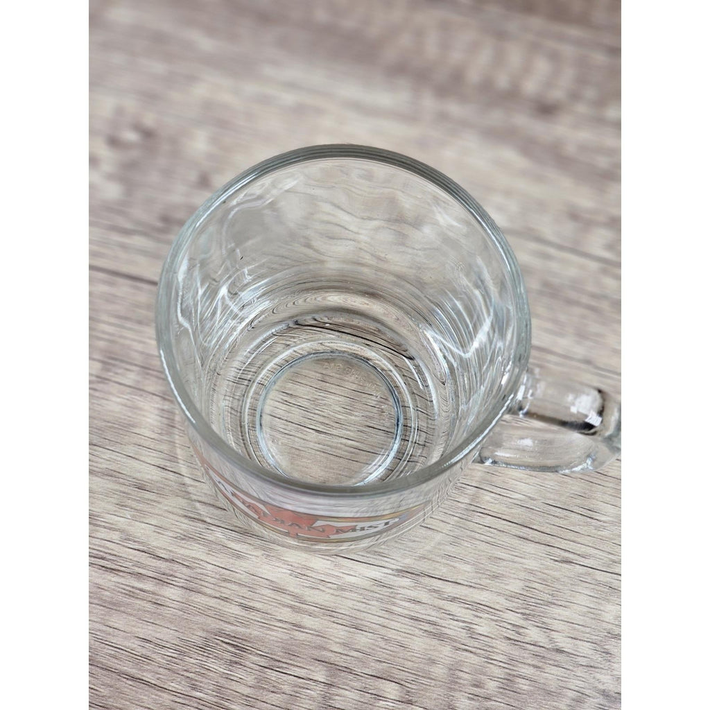 Vintage Canadian Mist Glass Mug Maple Leaf Whiskey Barware