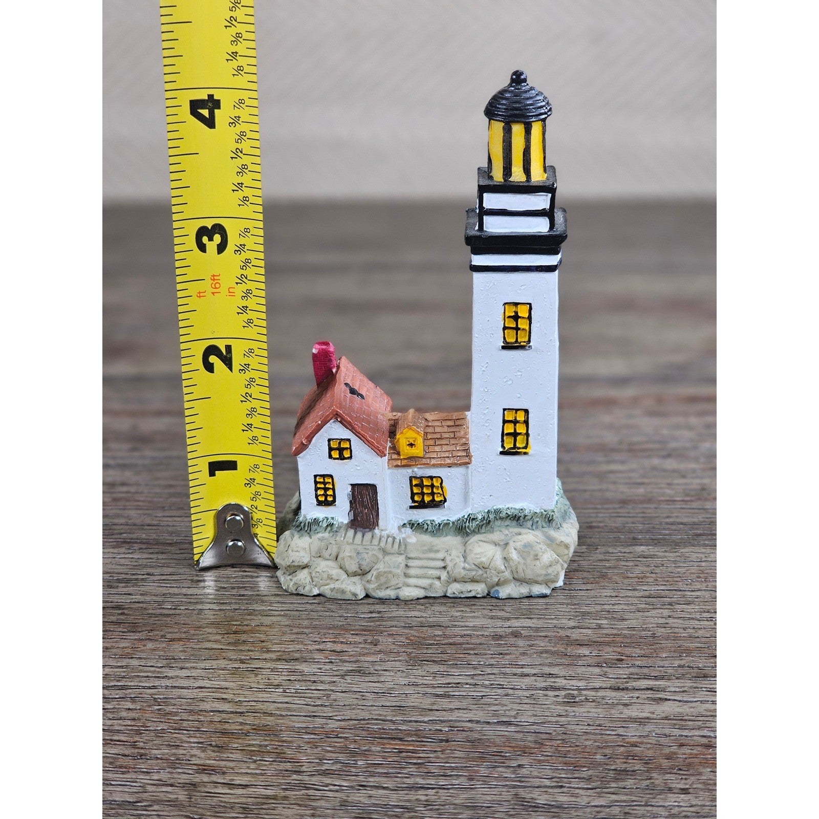 Mini Lighthouse Figurine Coastal Decor Resin Lighthouse Nautical Shelf Art