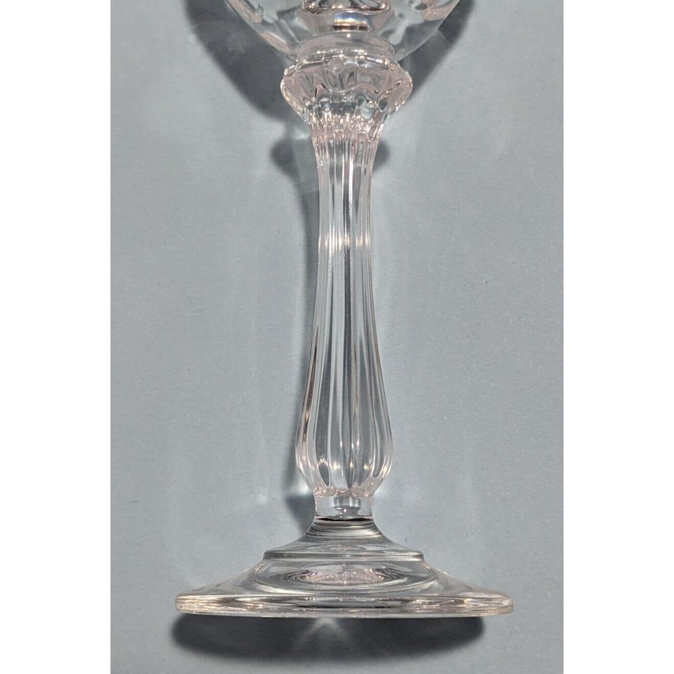 Crystal Cut Cordial Glasses Set of 2 Stemmed 5 Inch