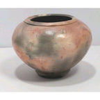 Vintage Studio Pottery Vase Artist Signed Pink Gray Glaze Vase