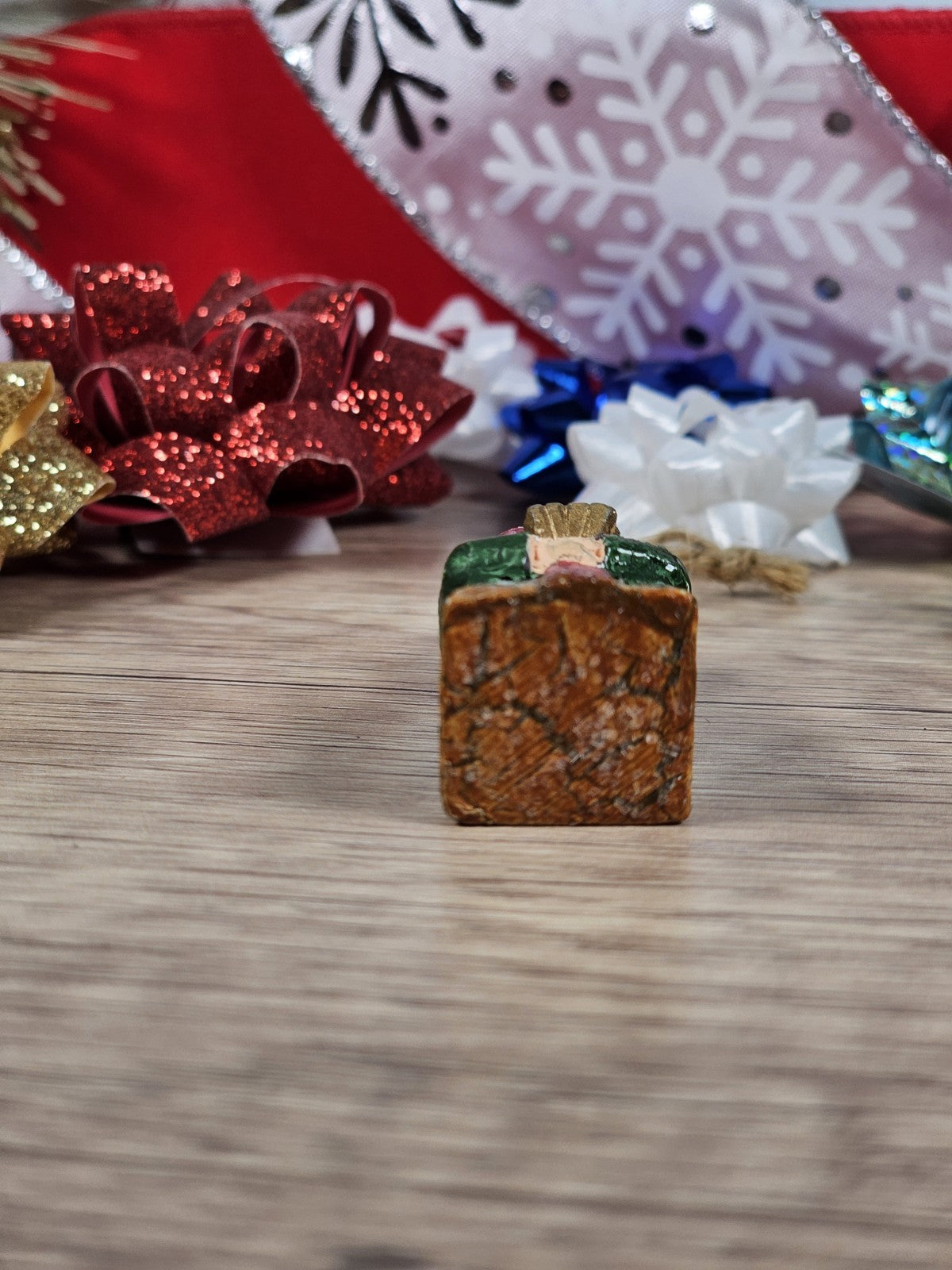 Set of 3 Small Nativity Wiseman Sheep and Horse Christmas Ornaments Miniature