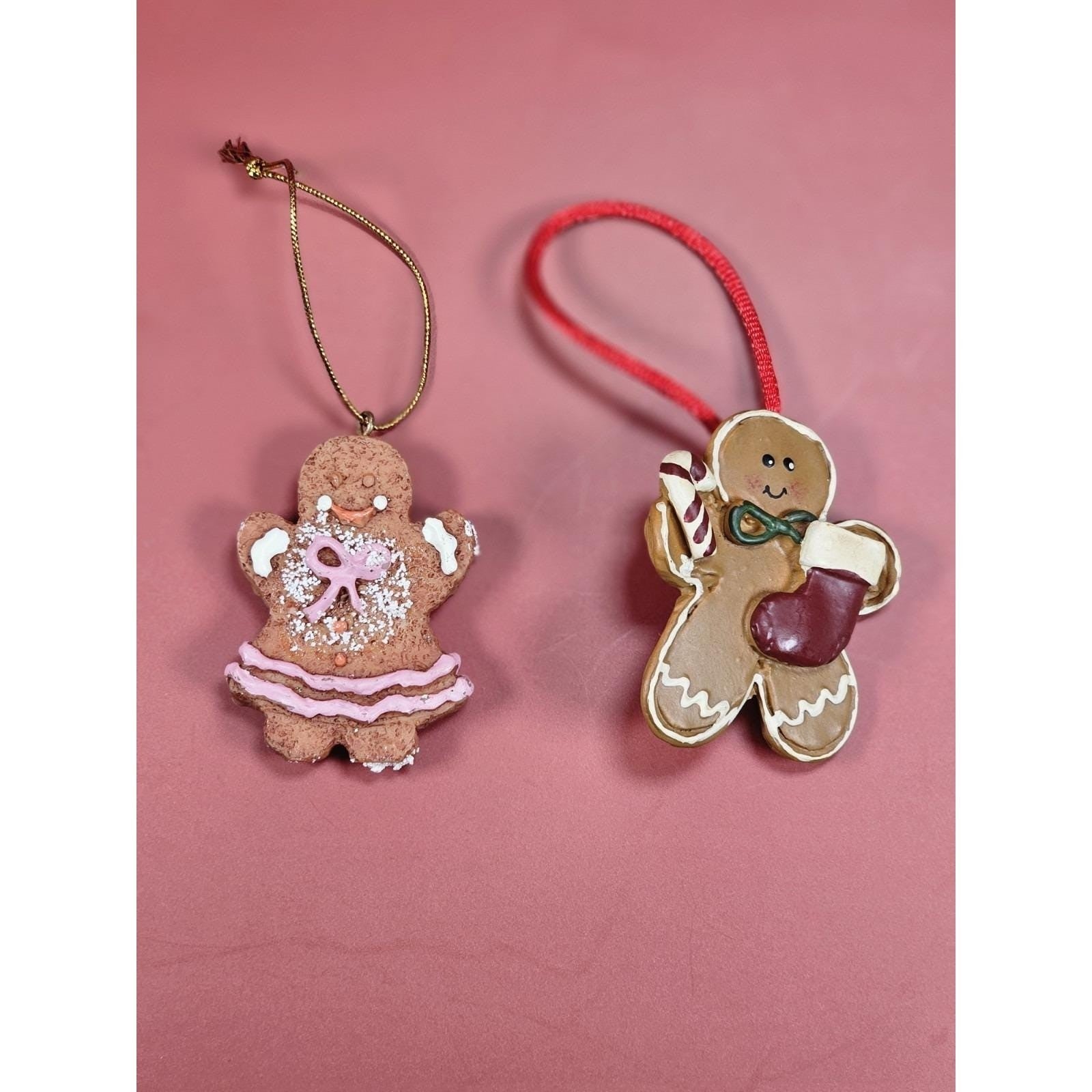 Vintage Gingerbread Christmas Tree Ornaments Holiday Decor 2"