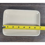 Old Pottery Company Rectangular Dish 7x5 Cream Stoneware Tray