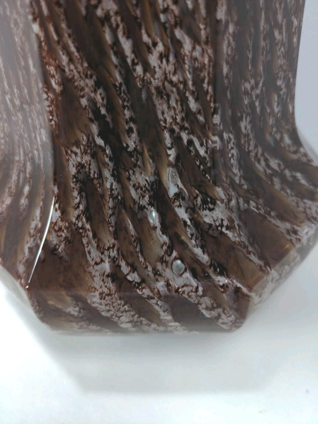 Vintage Red Speckled Glass Vase