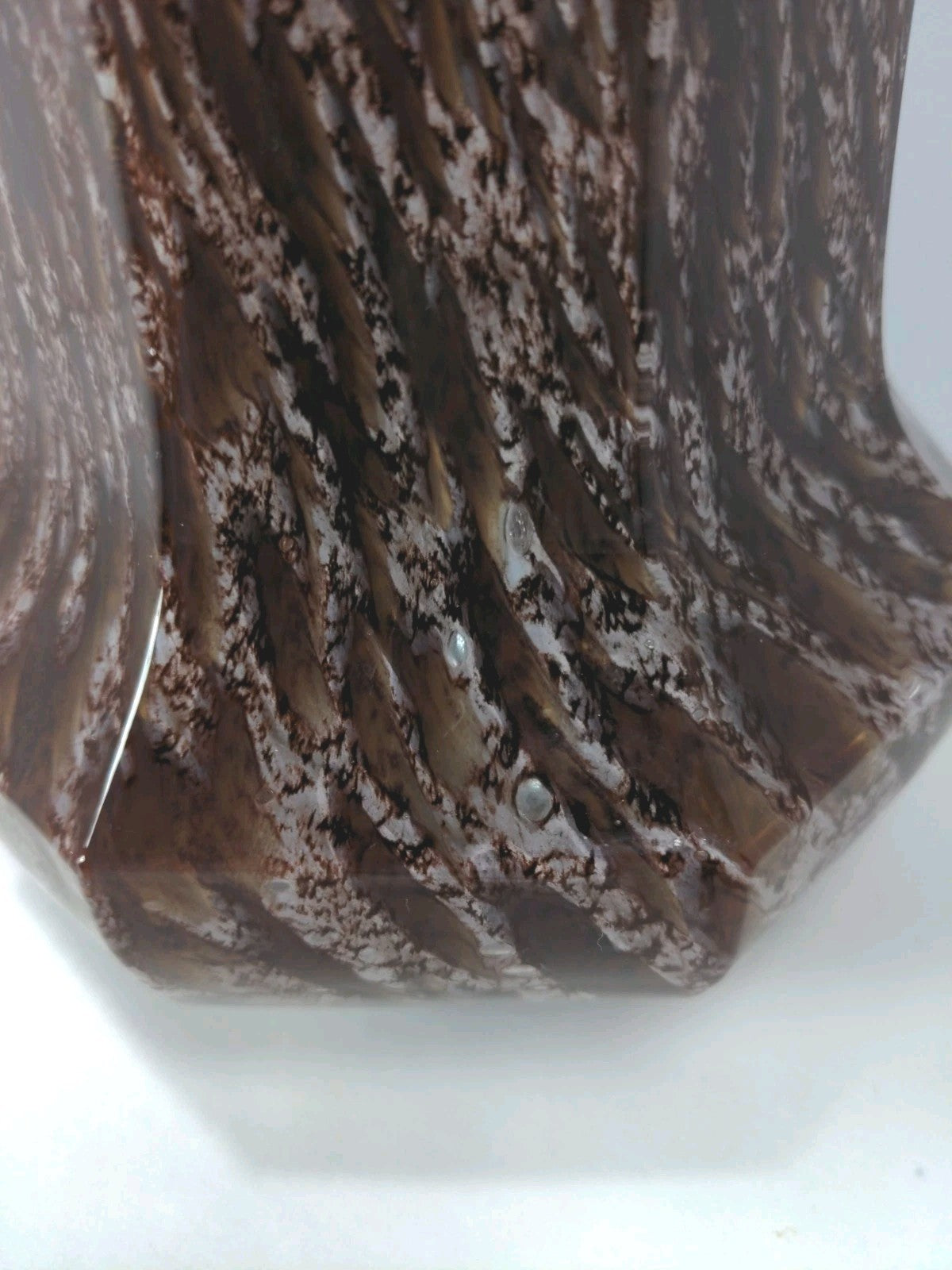 Vintage Red Speckled Glass Vase