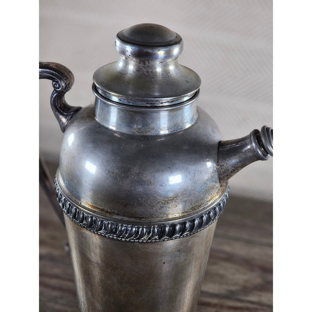 Vintage Silverplate Coffee Pot 12" Tall Ornate Handle Spout