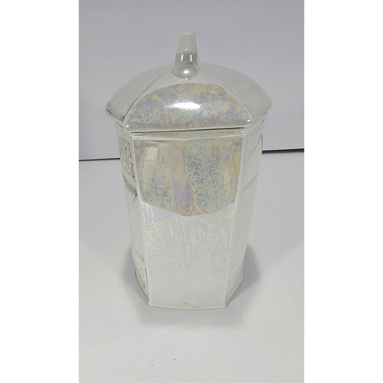 Vintage Czech Porcelain Sugar Jar Lid Victoria Czecho Slovakia 3104