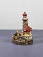 Vintage 90s Ks Collection Lighthouse Figurine With Gazebo