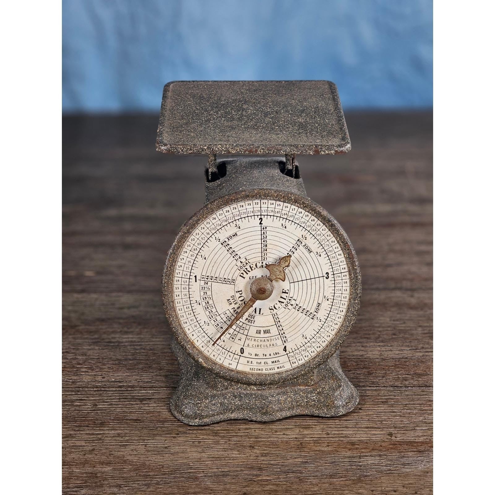 Vintage Triner Precision No. 4 Postal Scale | Rustic Metal Counter Scale