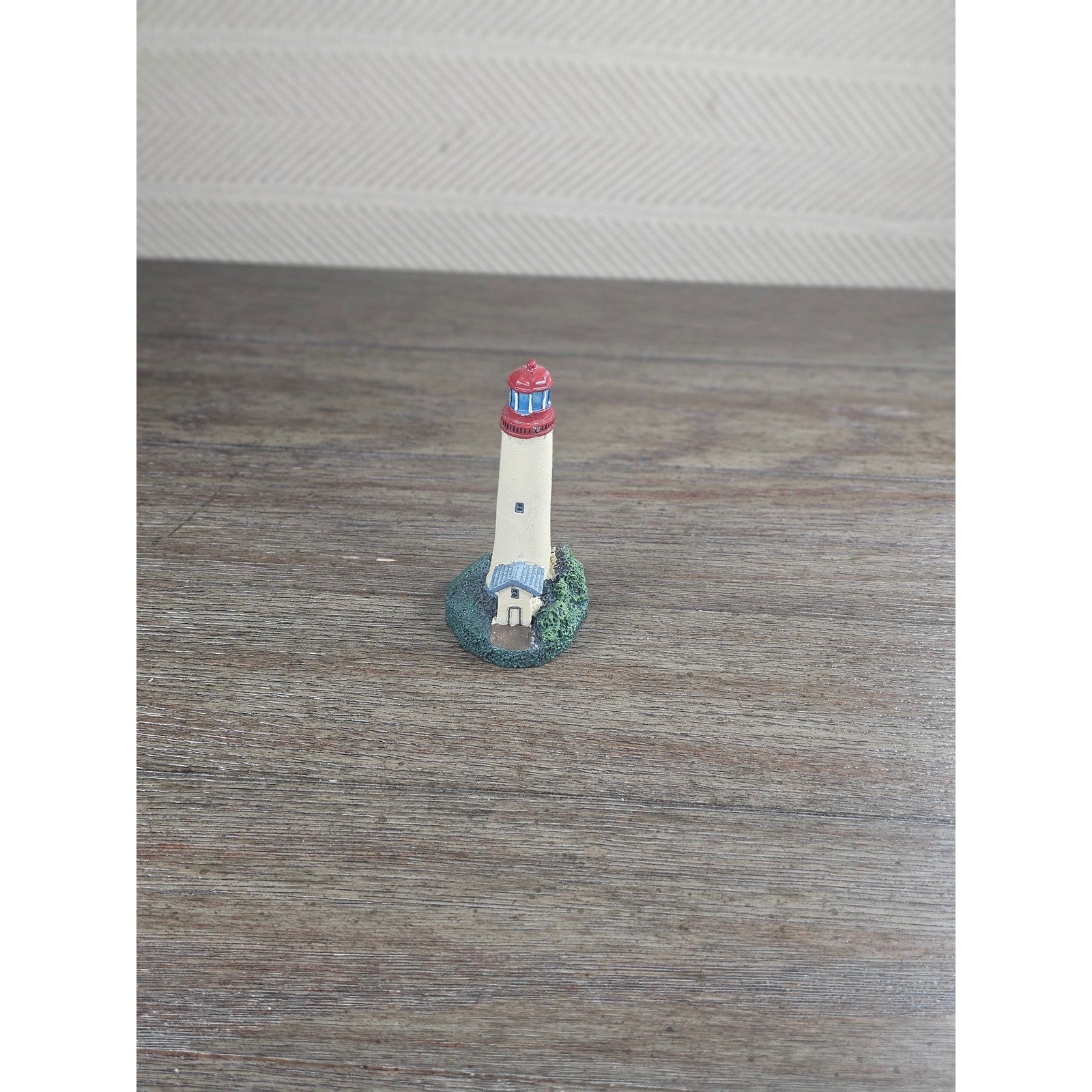 Mini Resin Lighthouse Figurine Coastal Nautical Decor Small Lighthouse