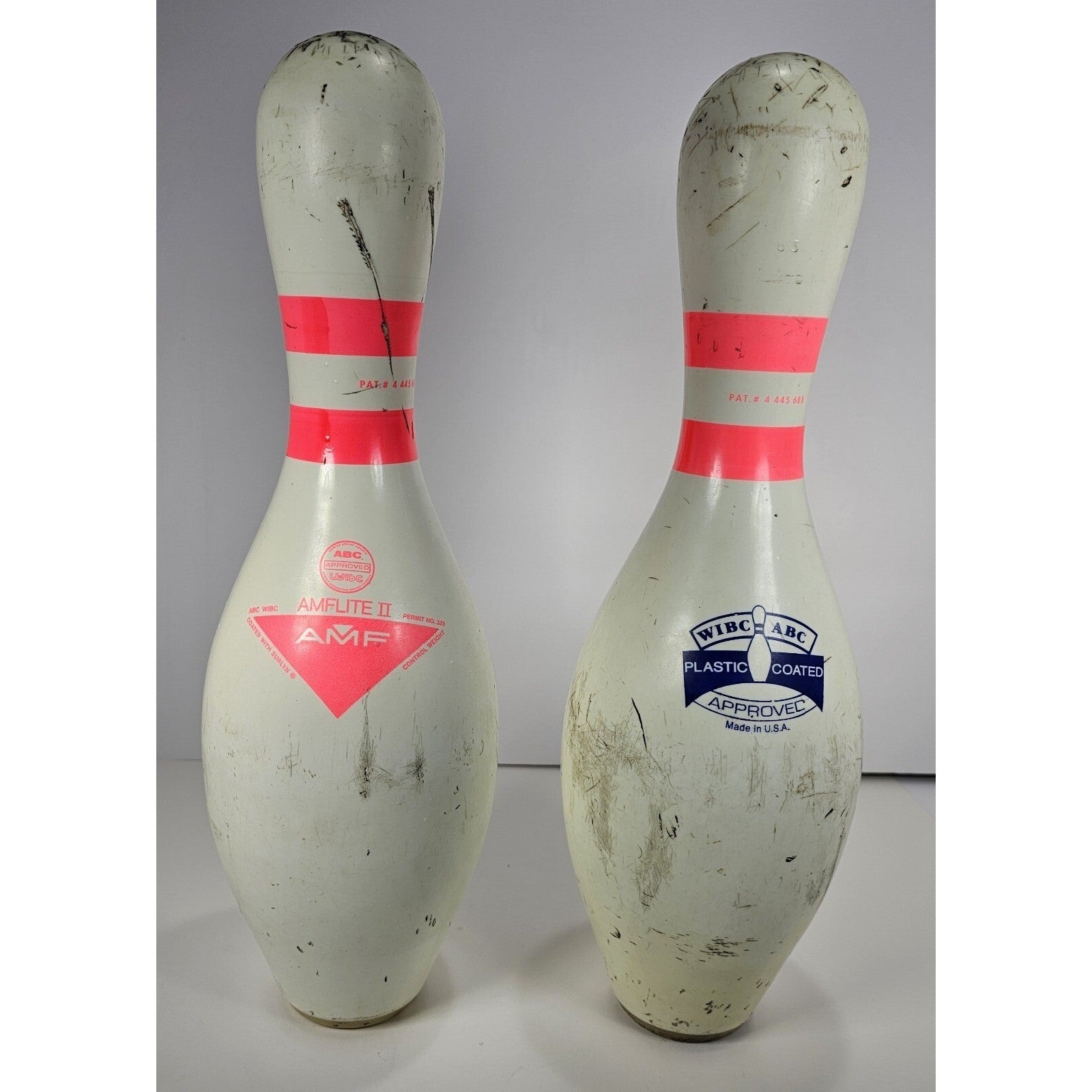 Vintage Amflite II Bowling Pins 15" Used USBC Approved Wood Core