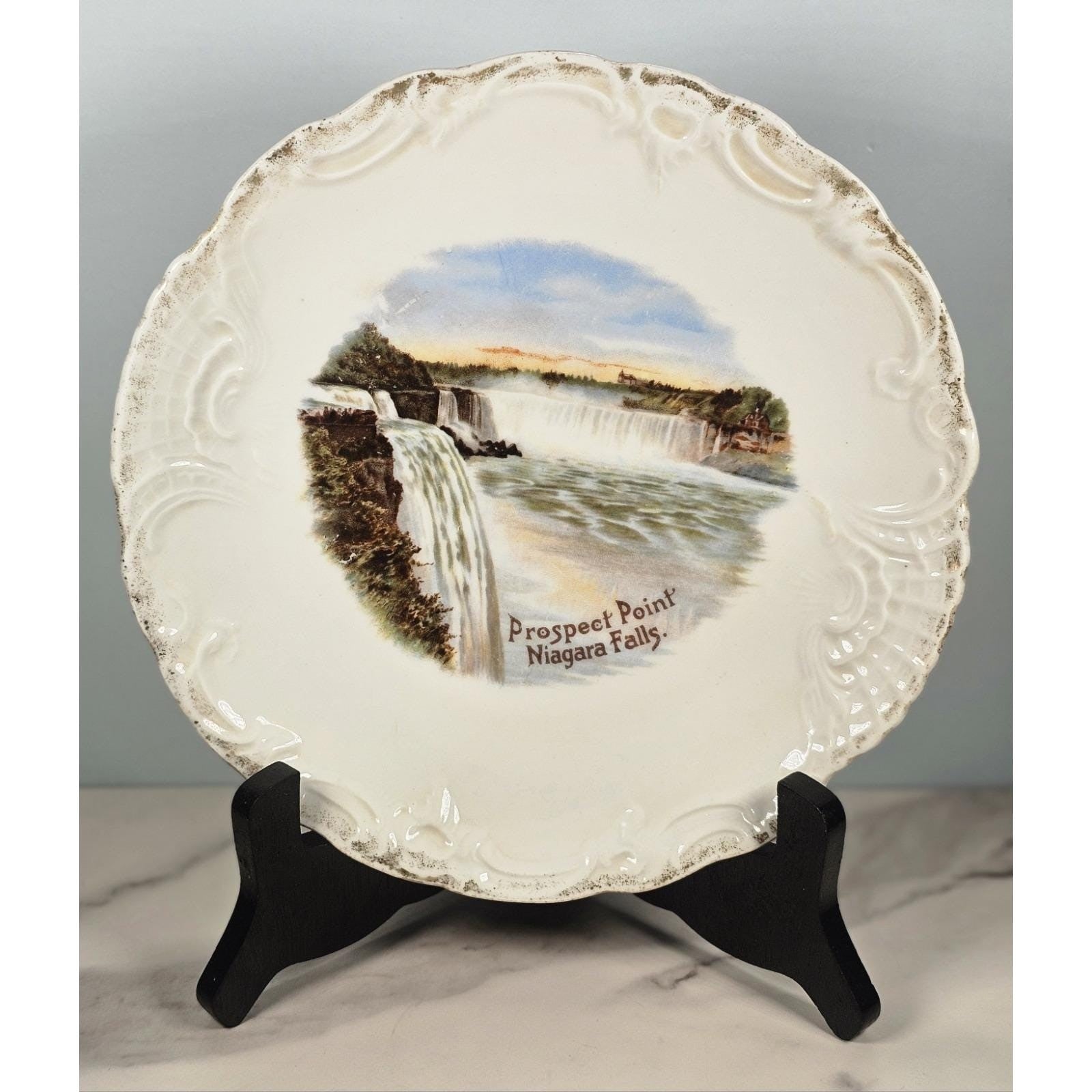 Vintage Niagara Falls Prospect Point Souvenir Plate 8" Scenic Collectible