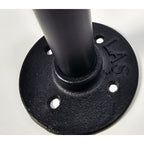 Black Pipe Shelf Bracket 7 Inch Industrial Metal Wall Mount