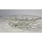 Anchor Hocking Footed Bowl Set Teardrop Dot 1960s Glass