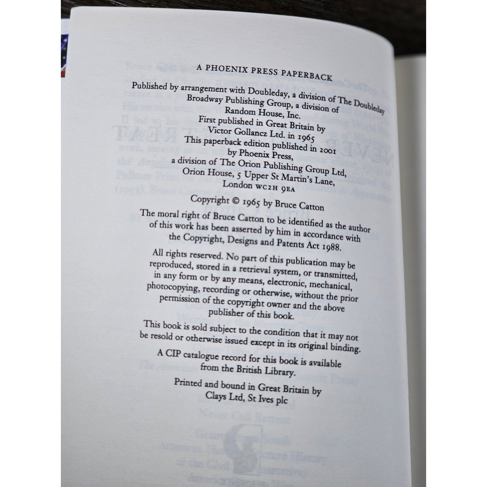 Bruce Catton Civil War Trilogy 3 Book Set Phoenix Press 2001 PB