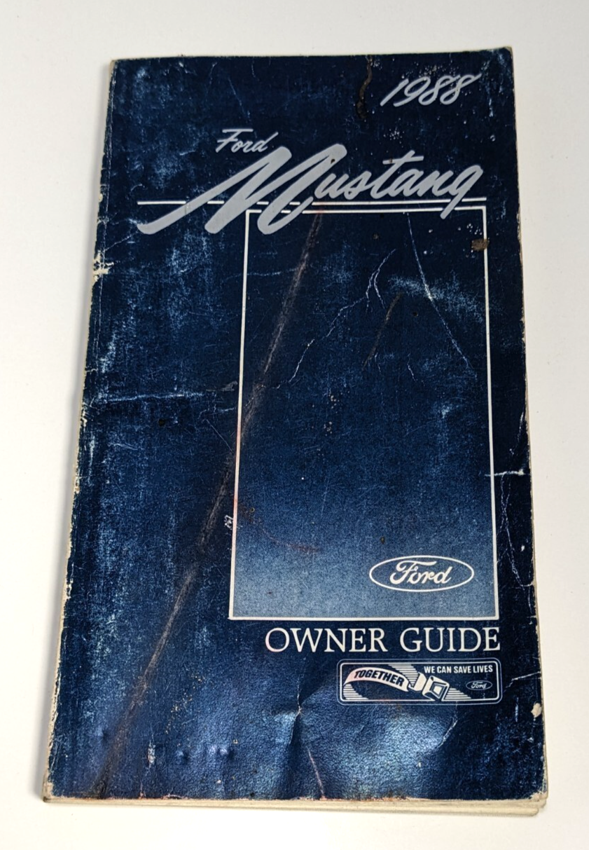 Vintage 1988 Ford Mustang Owner's Guide Book Operating Manual First Printing