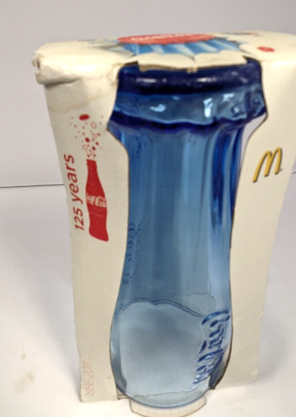 Lot of 2 European 125th Anniversary Coca-Cola And McDolalds Glasses In Box 2010