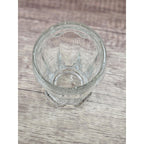 Vintage Crisa Paneled Clear Glass Tumblers | 5 Inch Tall Drinking Glasses