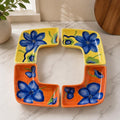 Vintage Avon Floral Ceramic Dishes Set of 4 Hand Painted Serveware