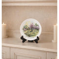 Vintage Currier & Ives Style Pastoral Plate Spring Farm Scene Japan 6.5"