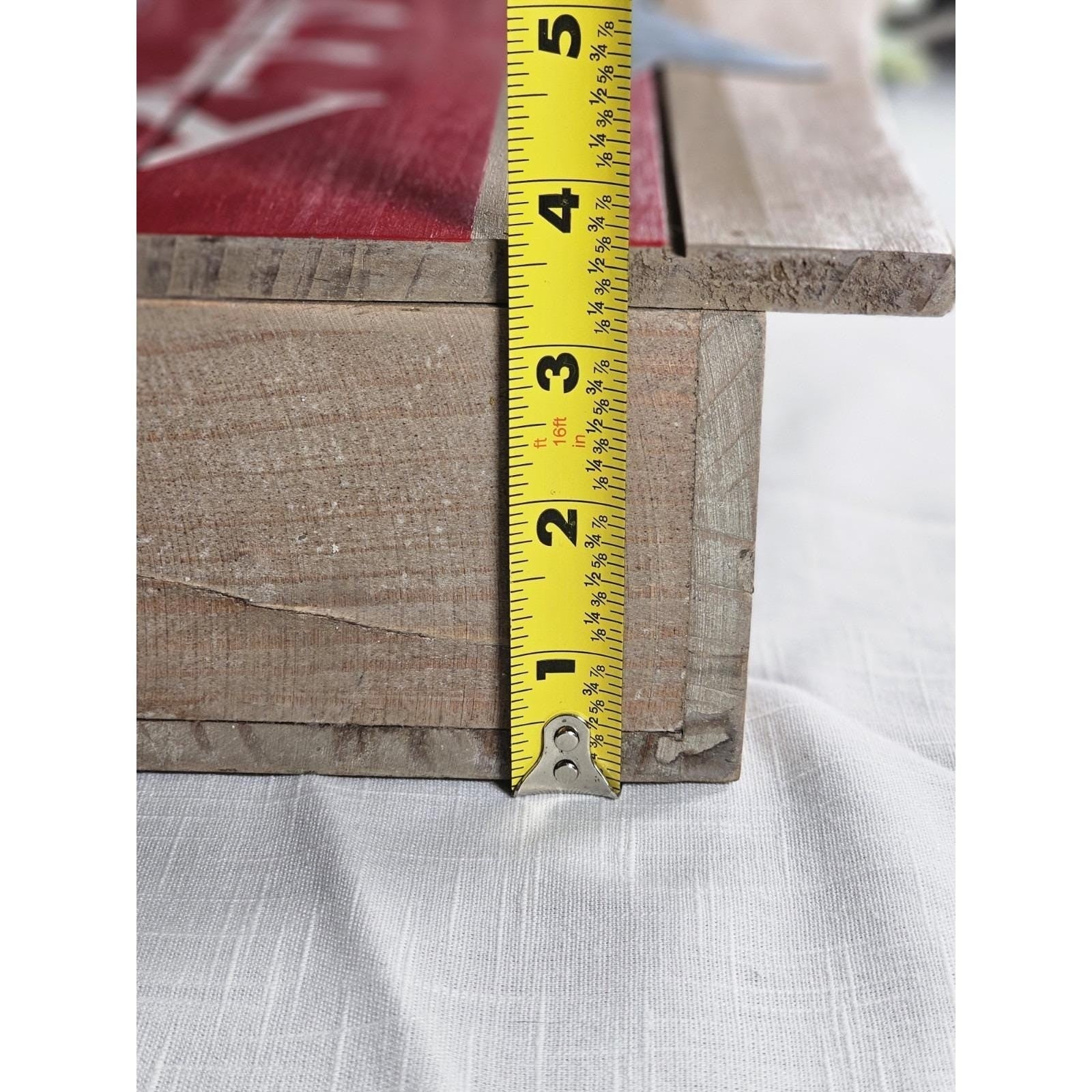 Rustic Merry Christmas Wooden Box Sign Farmhouse Holiday Wall Decor