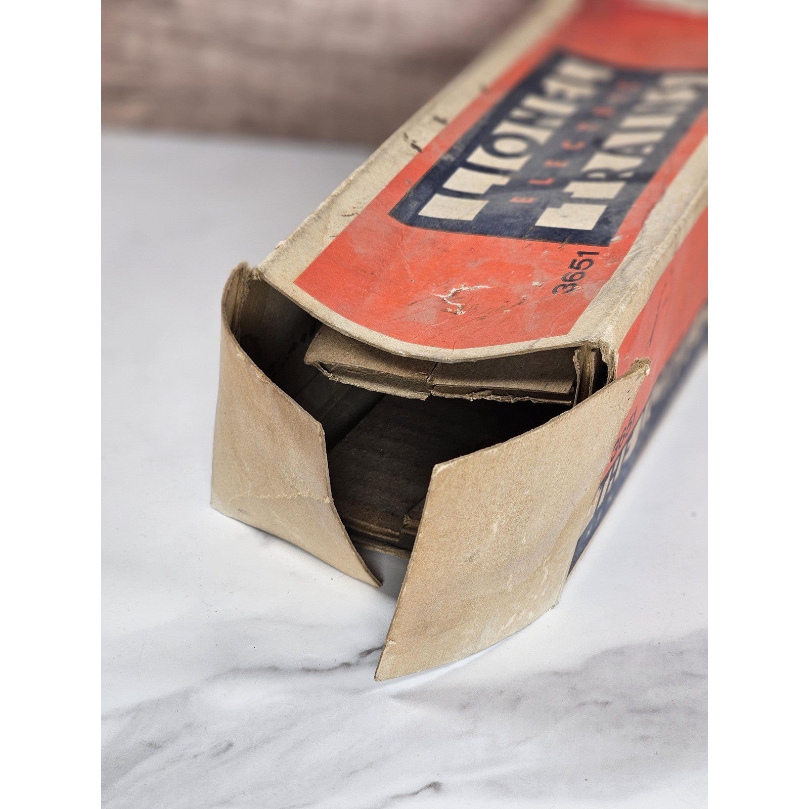 Vintage Lionel 3651 Log Car O Gauge Prewar Train With Original Box